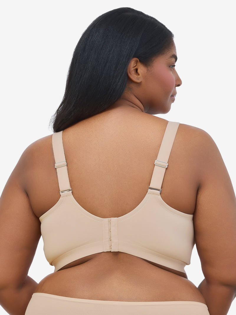 The Aurora - Lightly Lined Microfiber Wireless Bra - Sand,34D