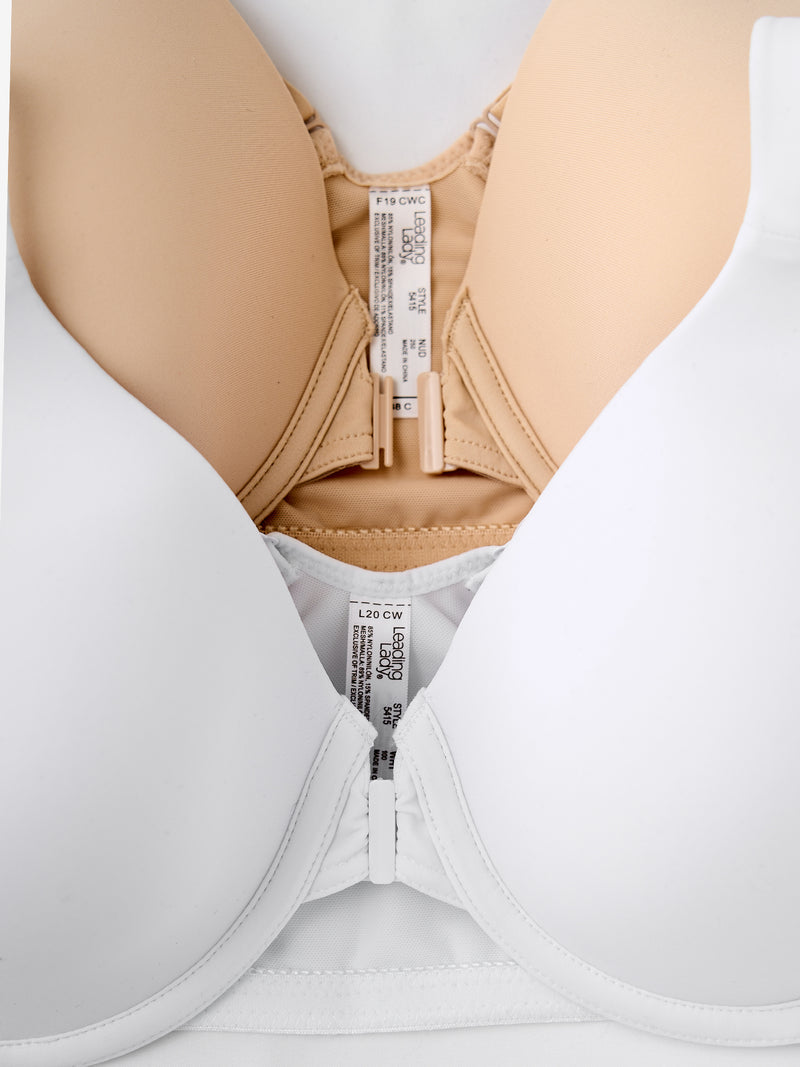 The Brigitte Racerback - Front-Closure Underwire T-Shirt Bra - Nude,36A