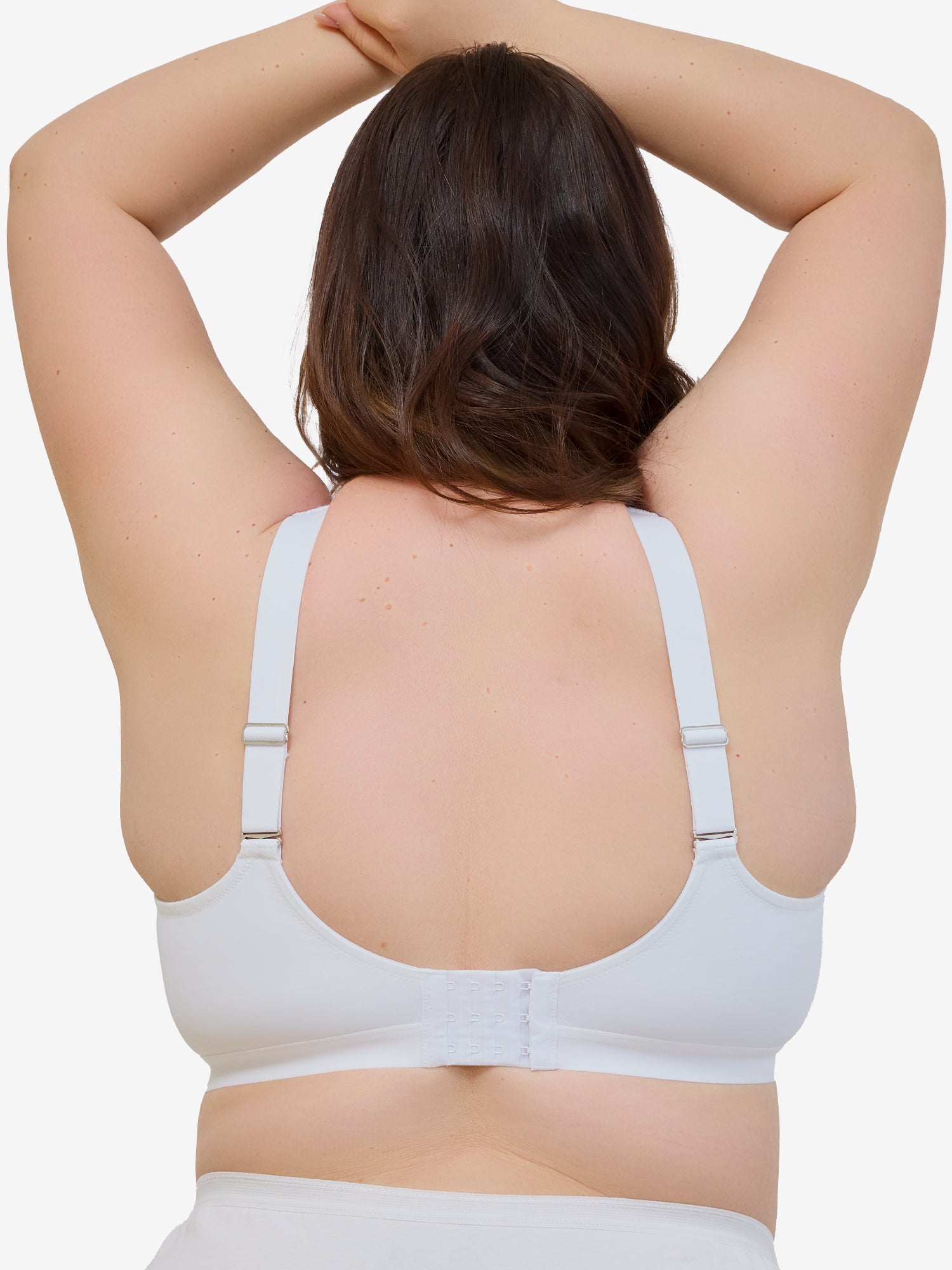 The Aurora - Lightly Lined Microfiber Wireless Bra - White,34D