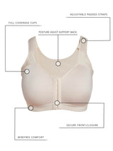 The Lillian - Back Smoothing Seamless Support Bra - Black,38B