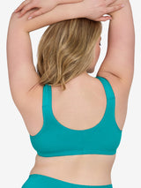 The Meryl - Cotton Front-Closure Comfort & Sleep Bra - Capri Breeze,36AB
