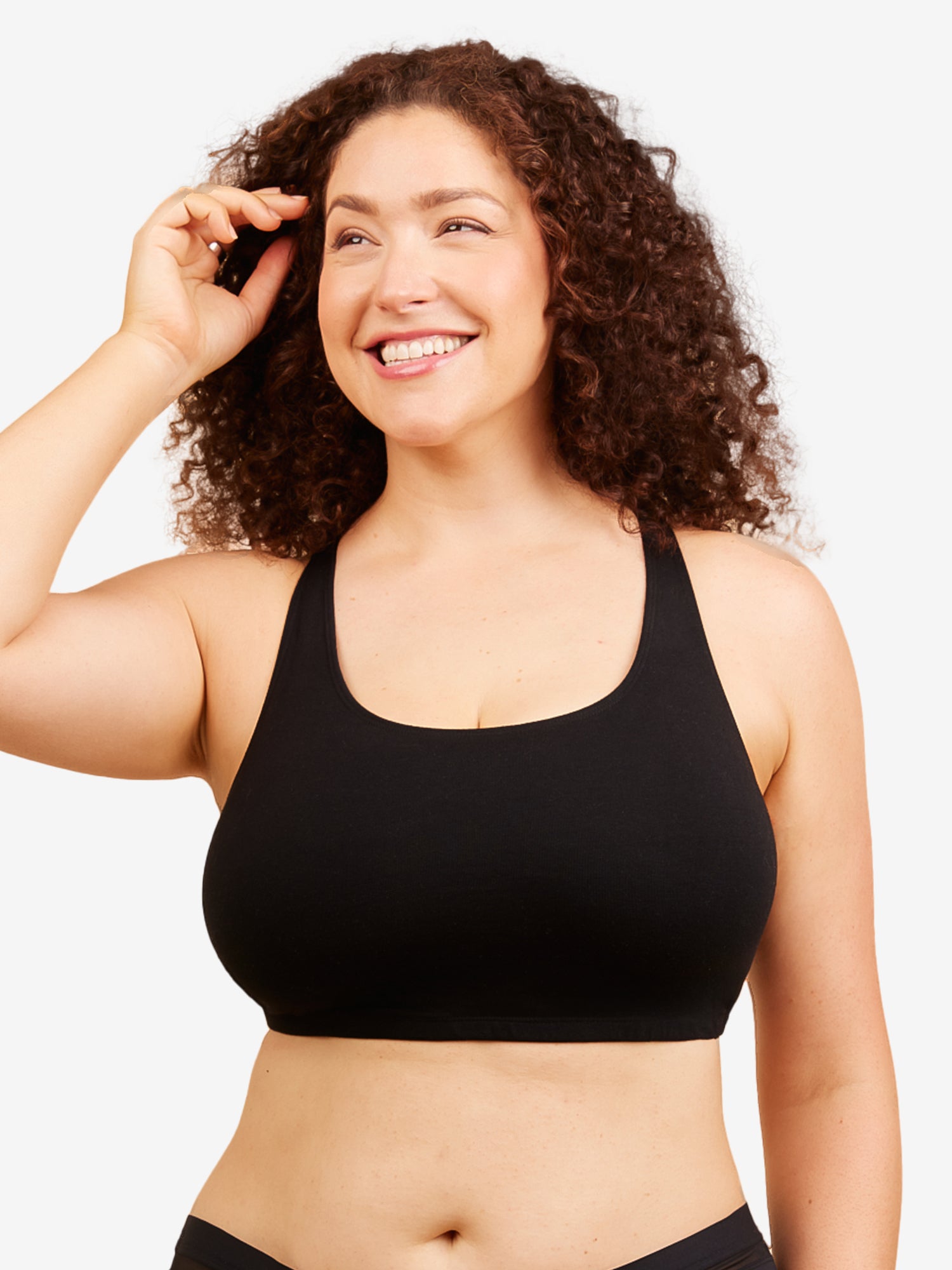 6-Pack Jennifer Sports Bras - Wire Free Razorback Cotton Bras For Workout, B/C Cup Comfort