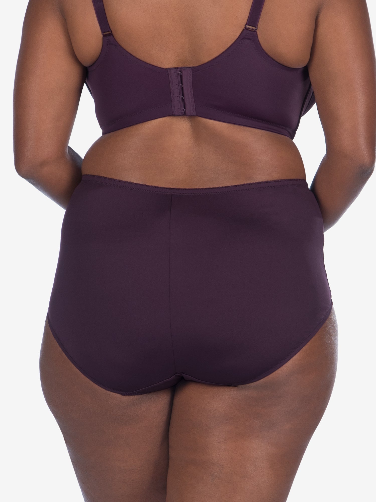 Back view of comfort fresh cooling panties in blackberry wine