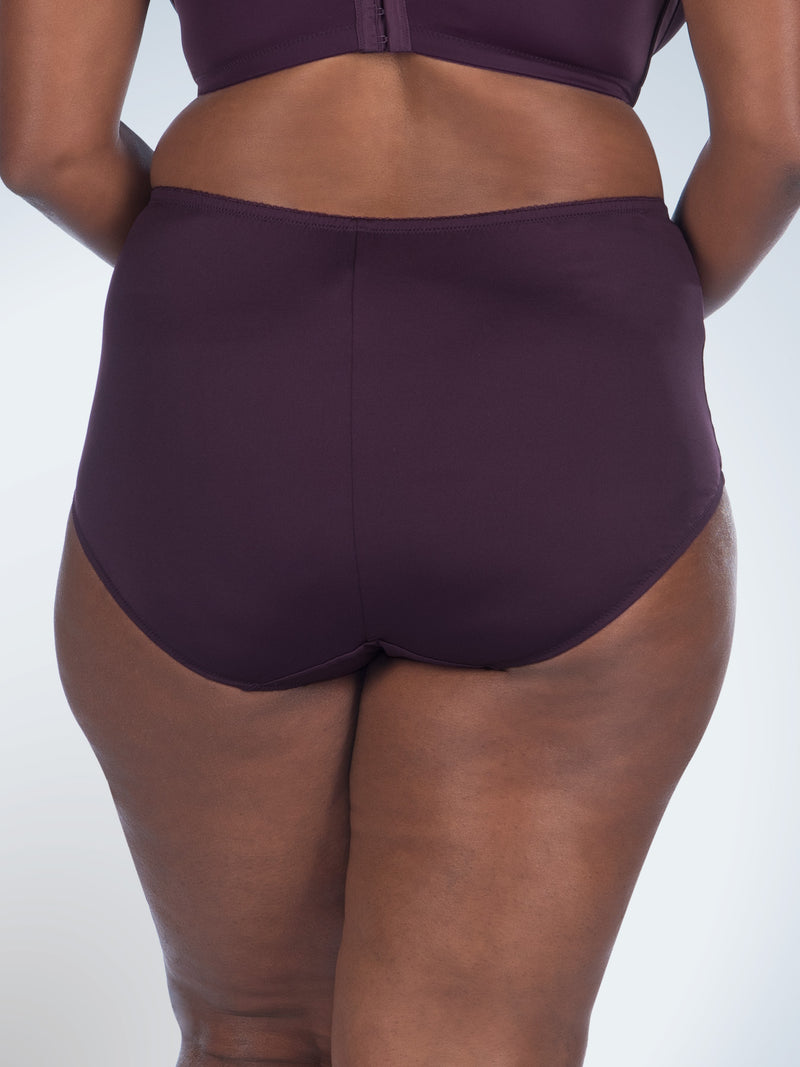 Back view of comfort fresh cooling panties in blackberry wine