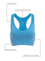 The Lea - Cooling Low-Impact Racerback Sports Bra - White,M