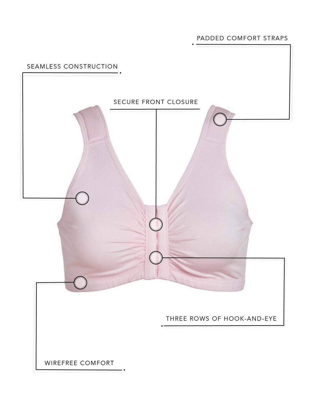 The Laurel - Seamless Comfort Front-Closure Bra – Leading Lady Inc.