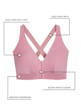 The Greta - Front-Closure Wireless Bralette - Modern Pale Violet,M
